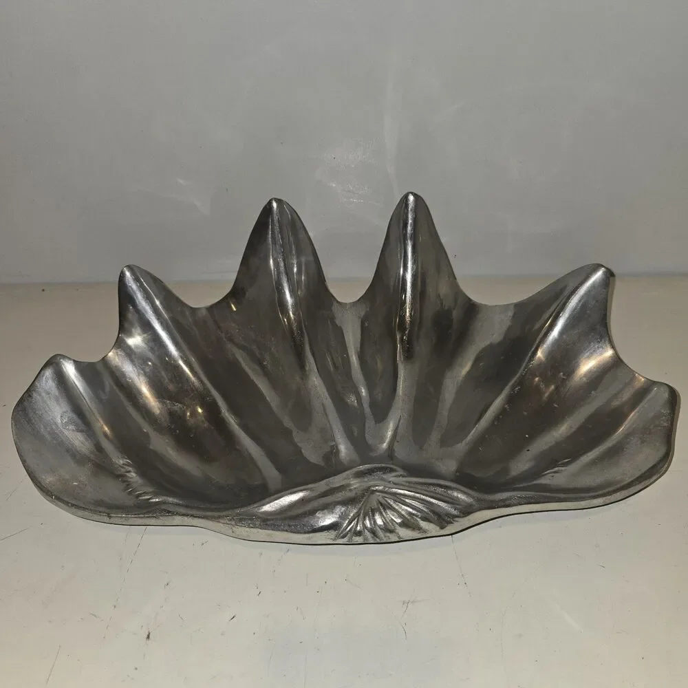 Vintage Clam shaped Bruce Fox Design Wilton Armetale Serving Platter
